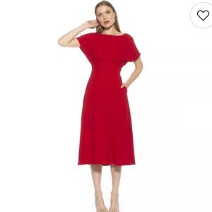 Alexia Admor Vibrant Dolman Midi Fit & Flare Dress NWT